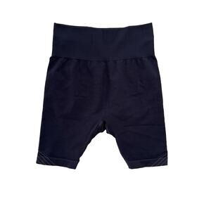 JoyLab Women's High Rise Ribbed Biker Shorts – Black/Brown Size Medium